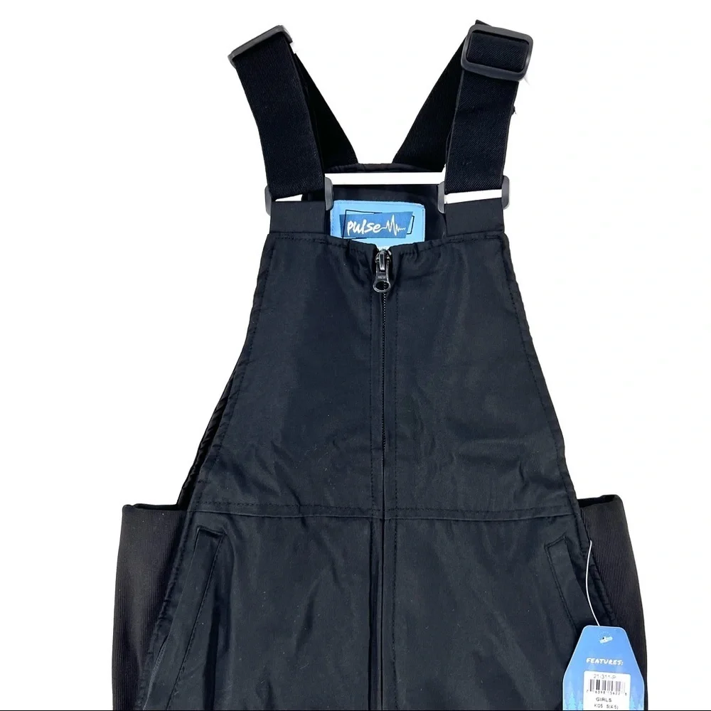 Pulse Premium Outerwear Girls' Zip Snow Bib - S (4-5) - Picture 2 of 6